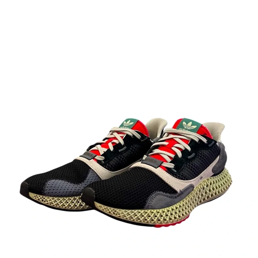 ADIDAS - BLACK TAN MINT GREEN ZX 4000 FUTURECRAFT “BLACK ONYX” SNEAKERS